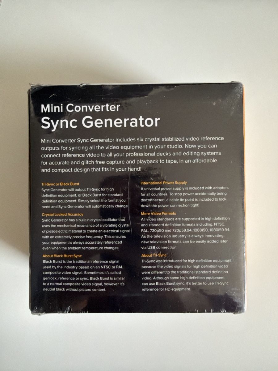 Blackmagic Convertitori: Blackmagicdesign Mini Converter Sync Generator neu – Nuovo e nell'imballaggio originale da Arbon venduto da Flo85411 1