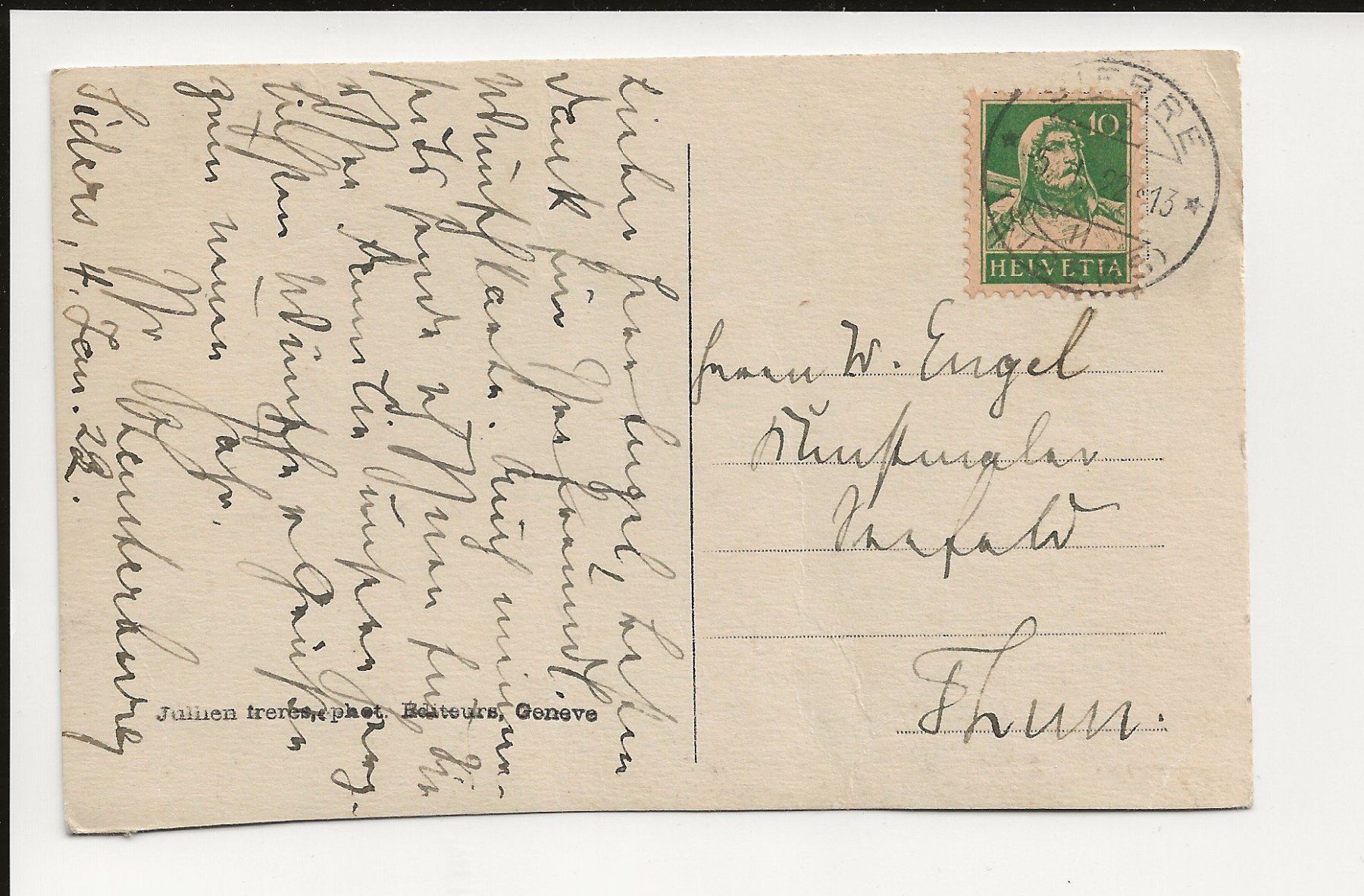 Ansichtskarten: AK 1922 Lac de Géronde bei Sierre, Wallis – Gebraucht aus Greifensee von 315WDO 1