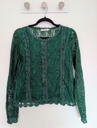 Green Lace Top/Blouse