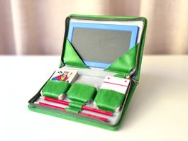 Vintage – Set de Jass cuir vert