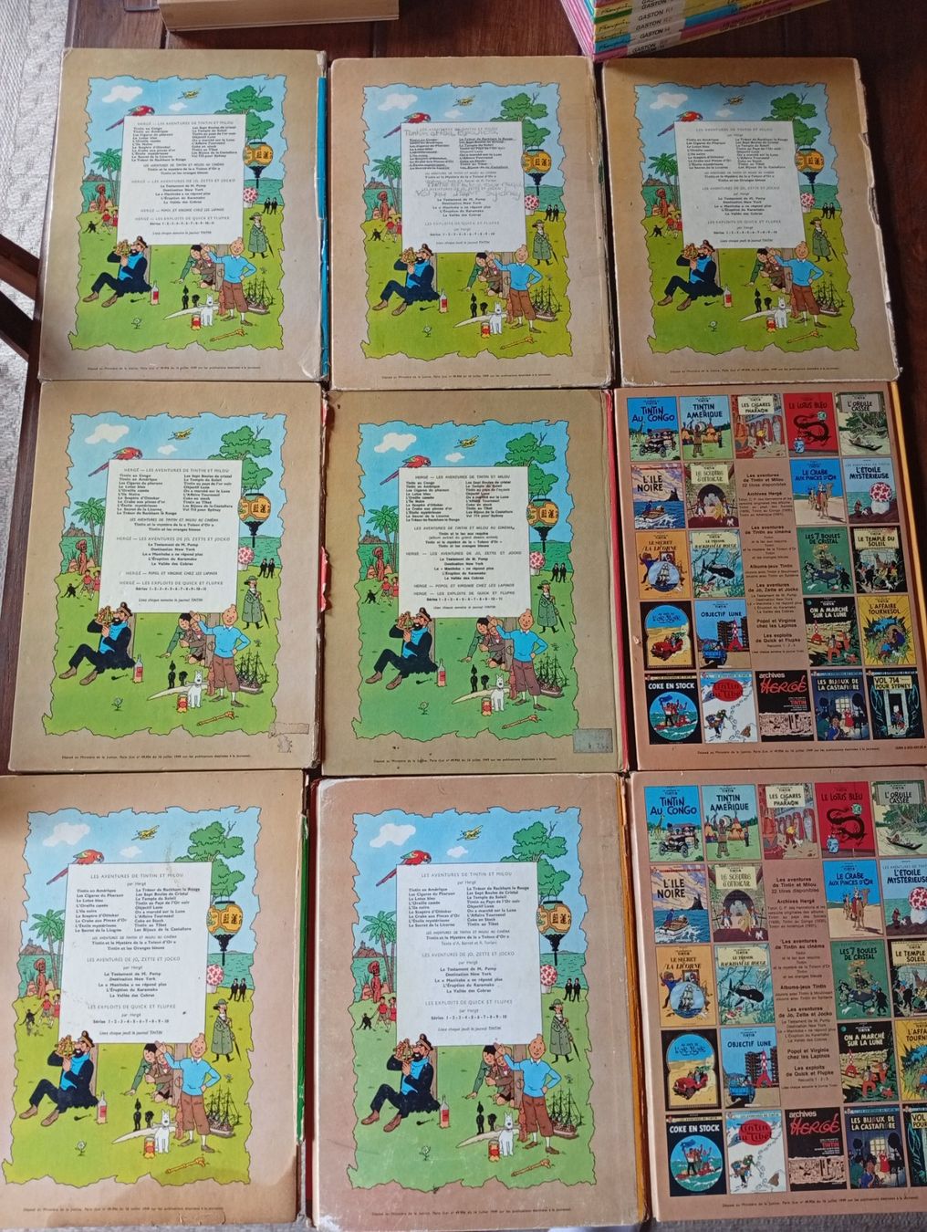 Comics: Lot 9X BD Tintin – Gebraucht aus Perrefitte von 36B 2