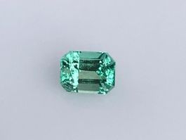 SMARAGD bläulich/grün  oktagon   0.22cts   Ural / Sibirien