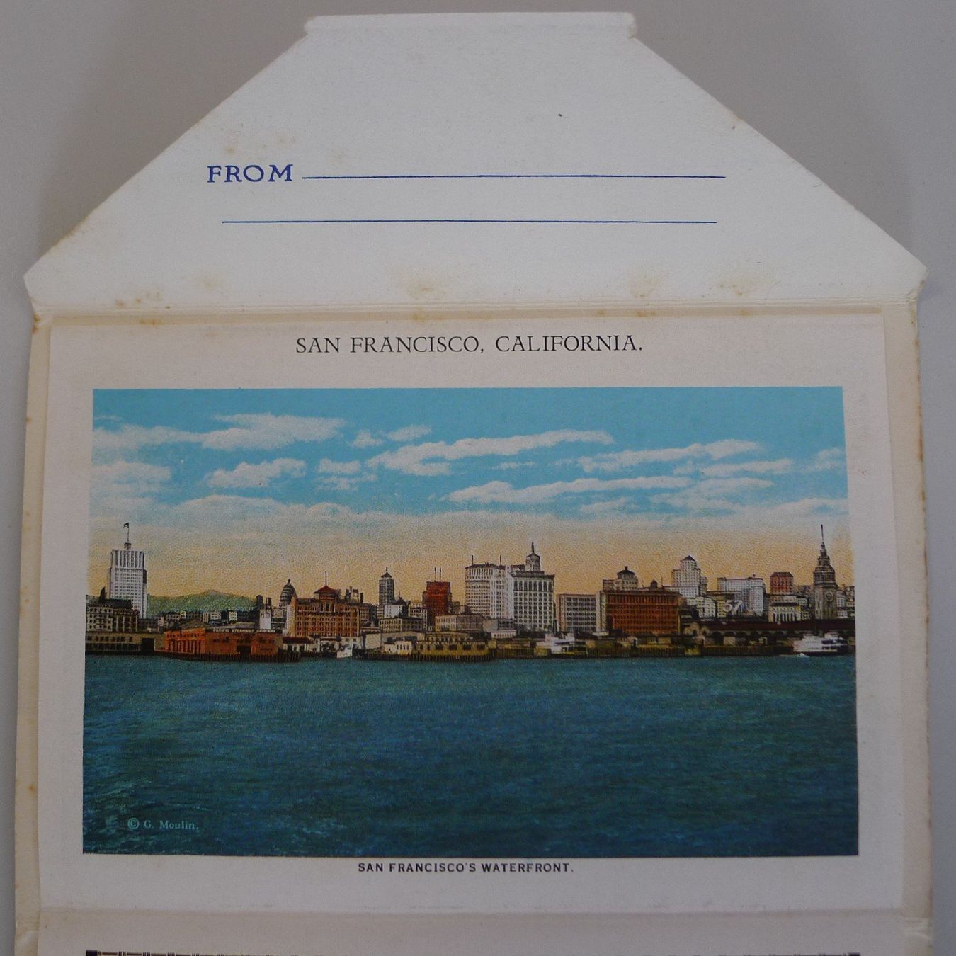 Cartoline postali: 1928, Leporello San Francisco +Panorama- & Einzelansichten – Usato da Sursee venduto da Luzernerraute 2