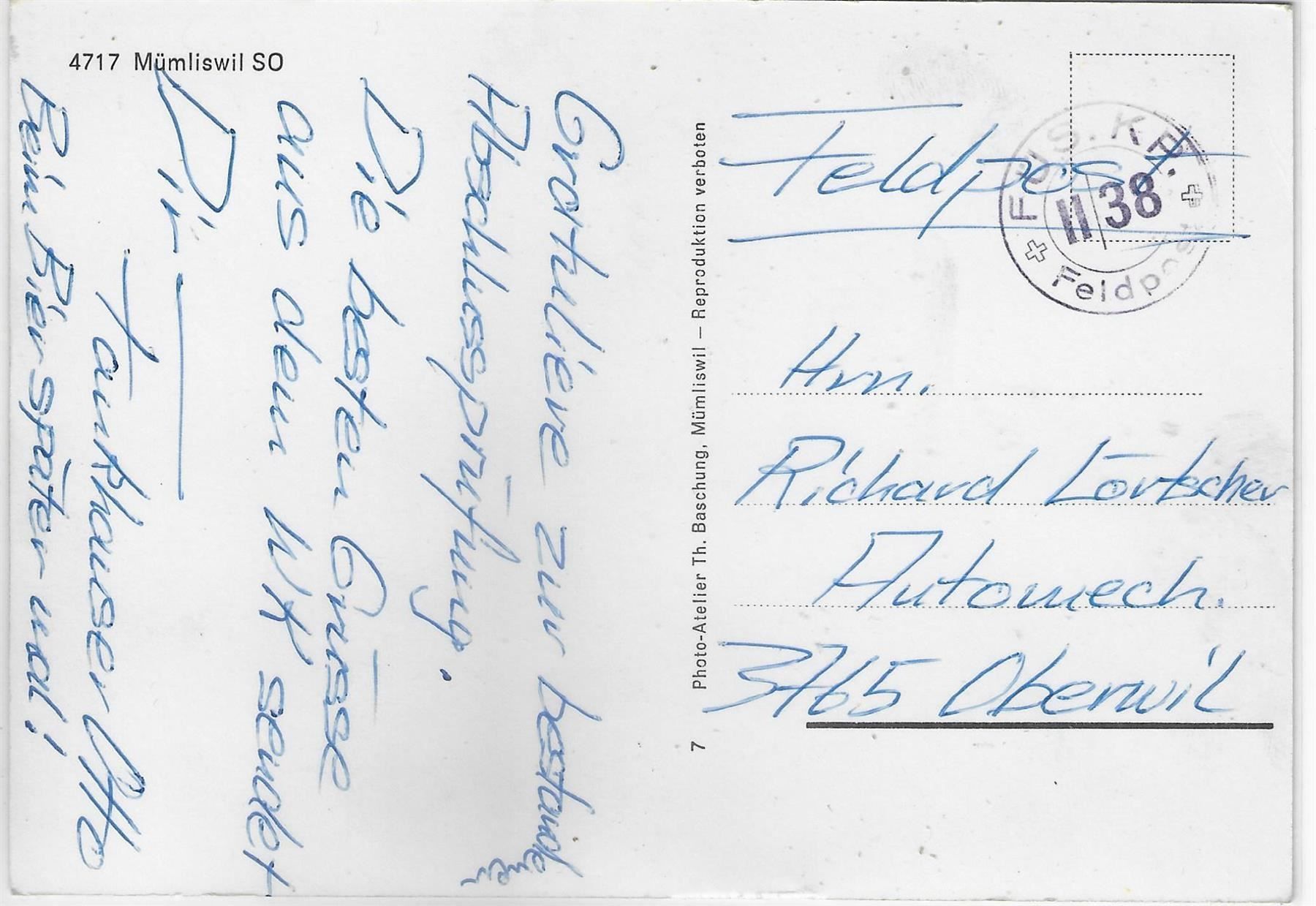 Cartoline postali: Mümliswil SO von oben – Usato da Ettingen venduto da Kartenplanet 1