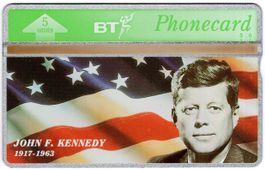 John F. Kennedy auf ungebrauchter Telefonkarte aus England