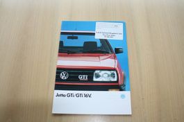 VW Jetta GTi/GTi 16V Prospekt 7/1988