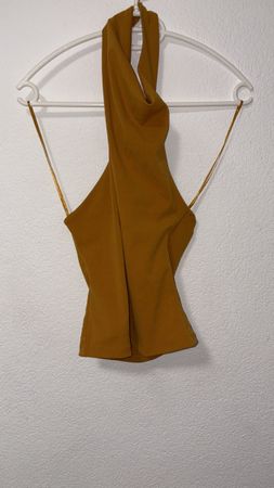 Stylish Mustard Halter Top - Perfect for Summer Days!