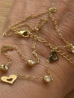 Luxus Elegante Edelsthal Kette Farbe : Gold