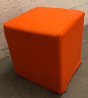 Sitzwürfel Schaumstoff orange Hülle