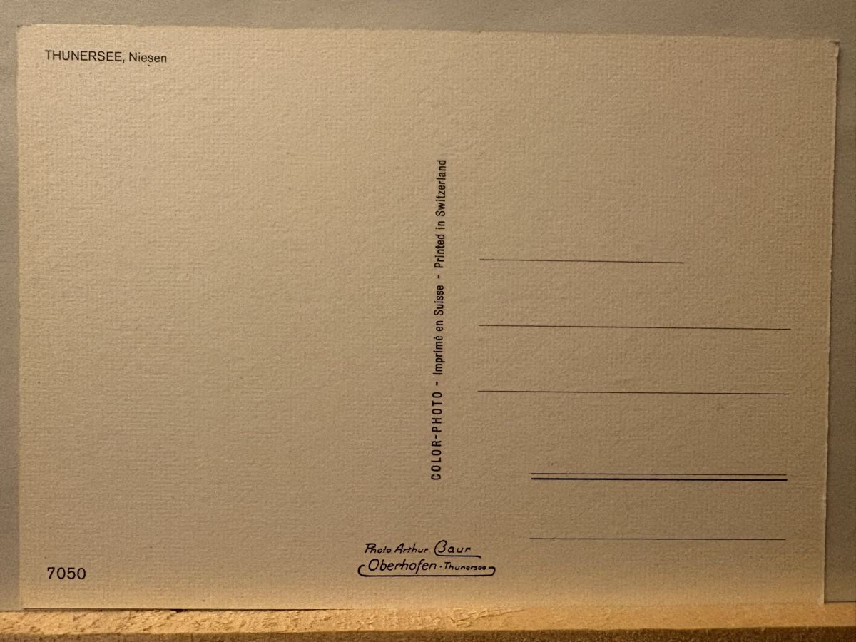 Cartoline postali: AK von Thunersee Niesen – Usato da Rümlang venduto da Brieftaube1 1