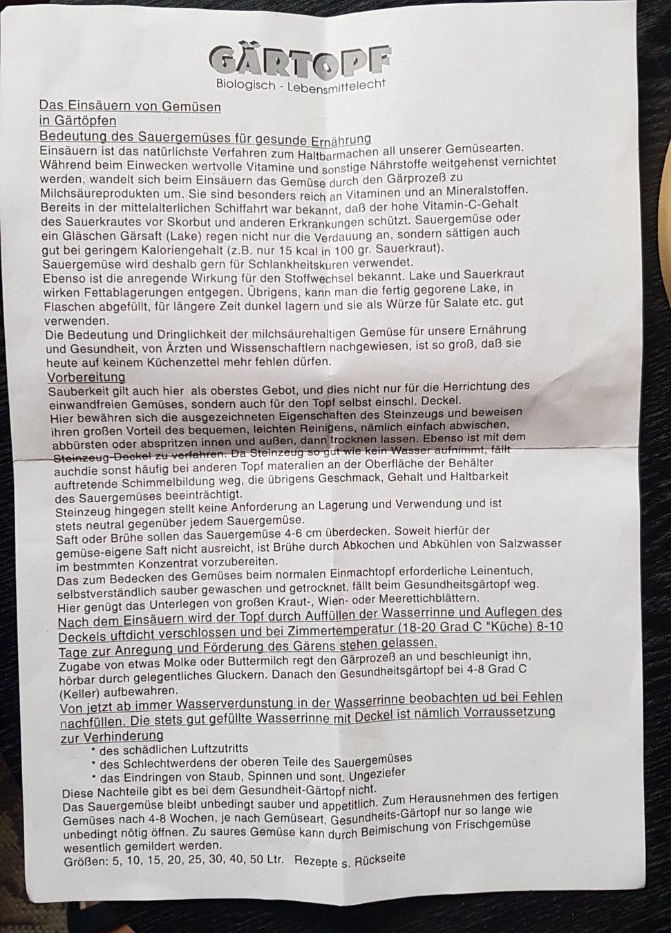 Pentole: Gärtopf für selbstgemachtes Sauerkraut oder Kimchi – Nuovo (secondo la descrizione) da Unterstammheim venduto da jayceedee 2