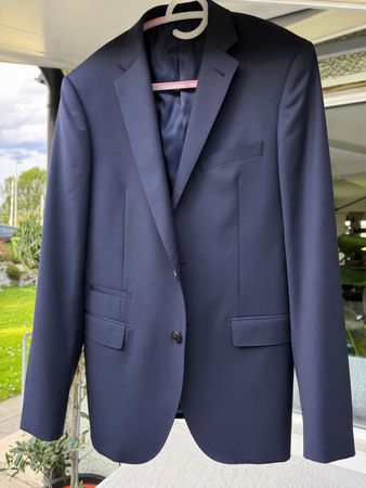 LINUS Sakko, Gr. 98, Marineblau, Schurwolle Super 120's