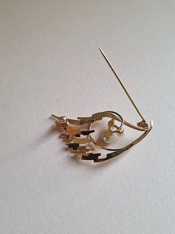 Spille & Fermagli: Brosche Gold 333 / 8 Karat mit Perlen – Usato da Arlesheim venduto da evi_gm8h 3