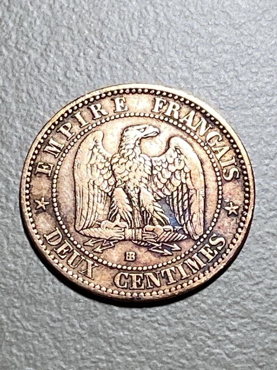 Alle Münzen: France - 2 centimes - 1861 BB - Tête Laurée – Gebraucht aus Payerne von Mike1682