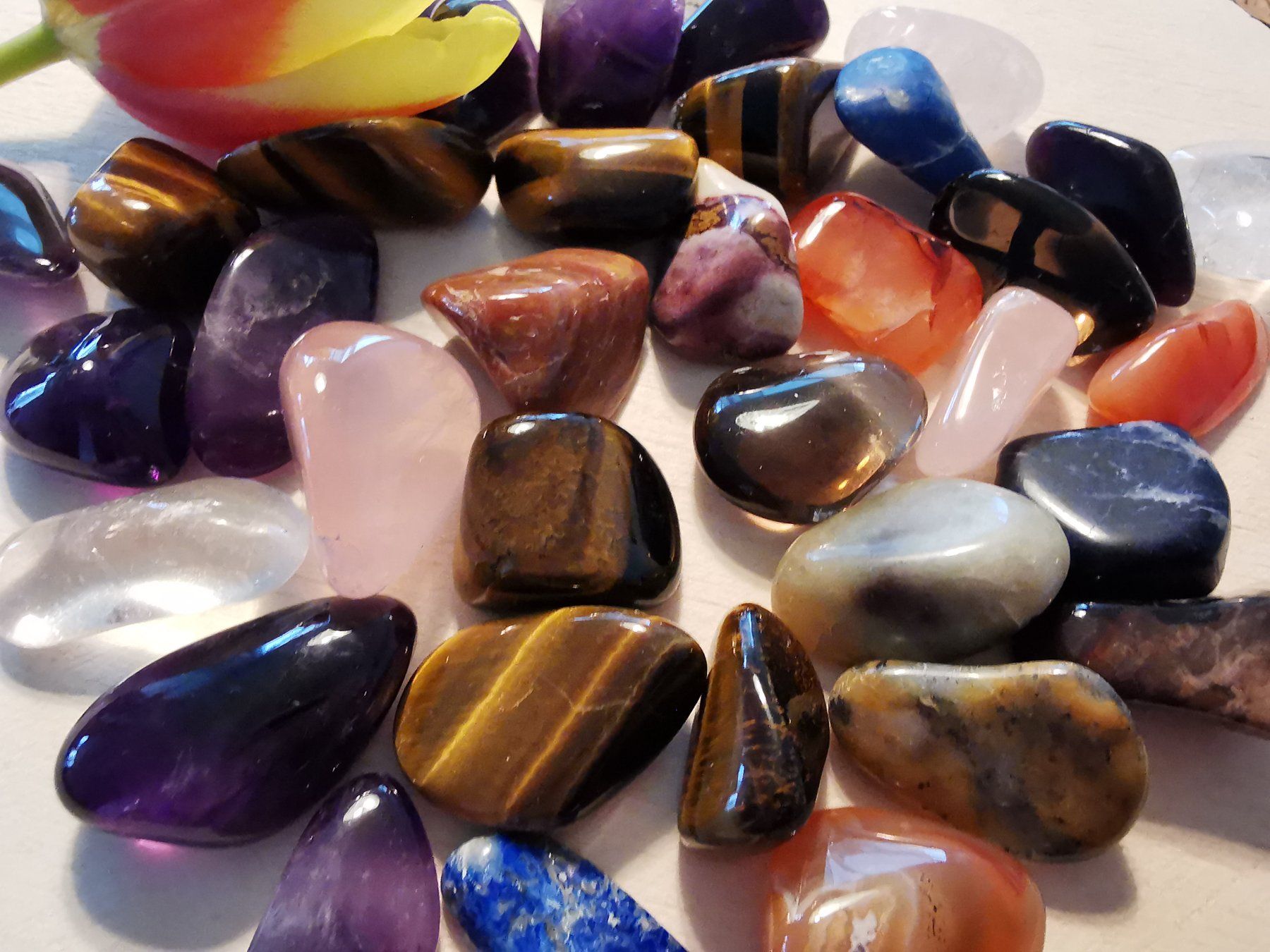 Pietre preziose: 40Stk.Schmucksteine MIX ca. 3cm gross – Nuovo e nell'imballaggio originale da Dierikon venduto da Buntspecht-10 3