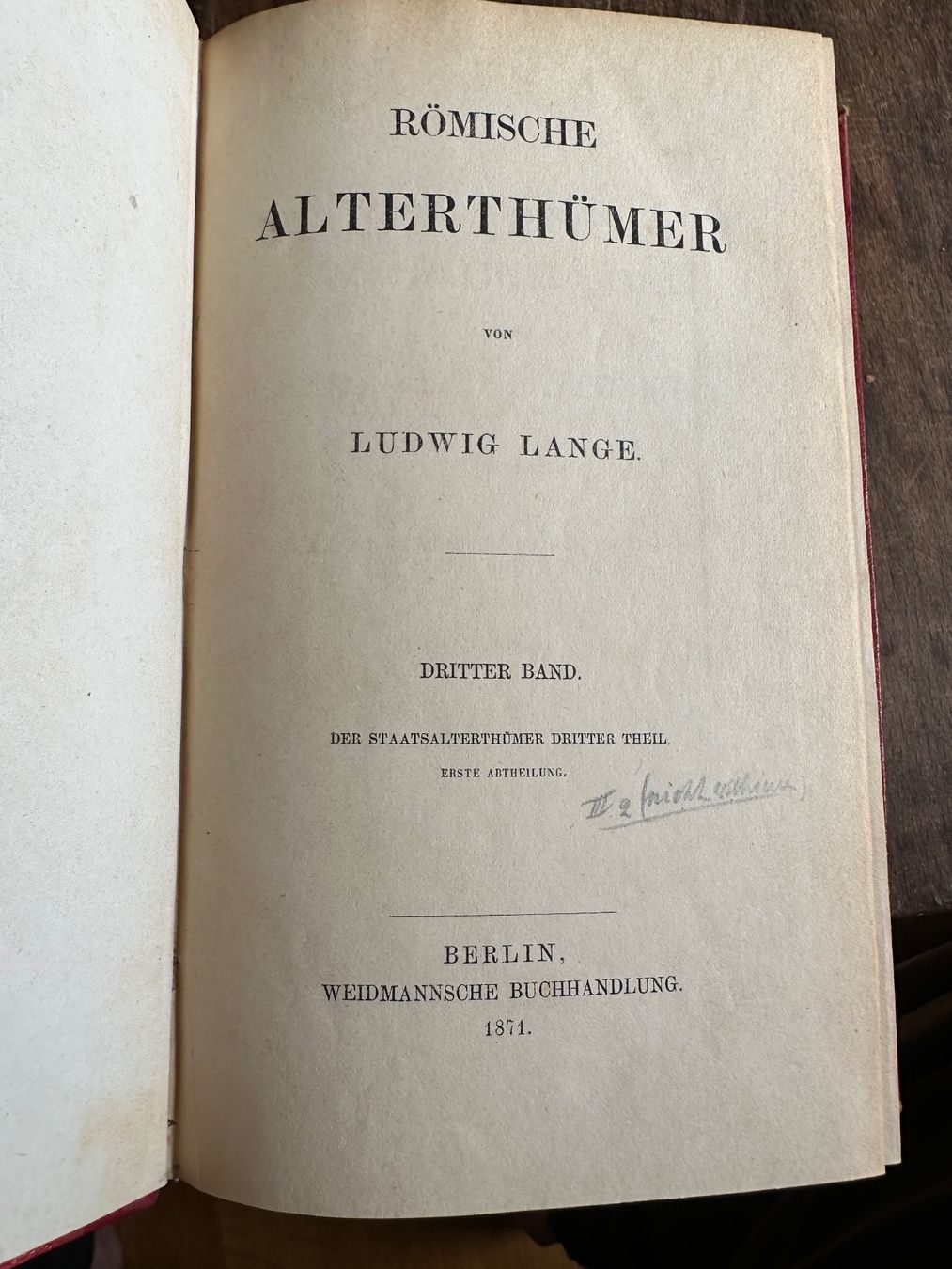 Libri: Ludwig Lange: Römische Alterthümer. – Usato da Zürich venduto da allp 3