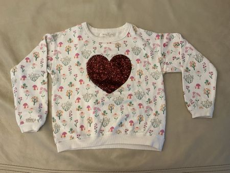 Sfera Sweatshirt floral mit Pailletten Grösse 128-140