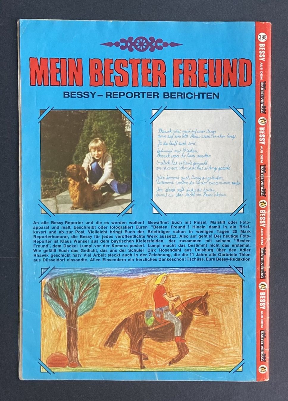 Fumetti: Comic Hefte Bessy 1970er Jahre Nr.398 – Usato da Böckten venduto da Hansi36 2