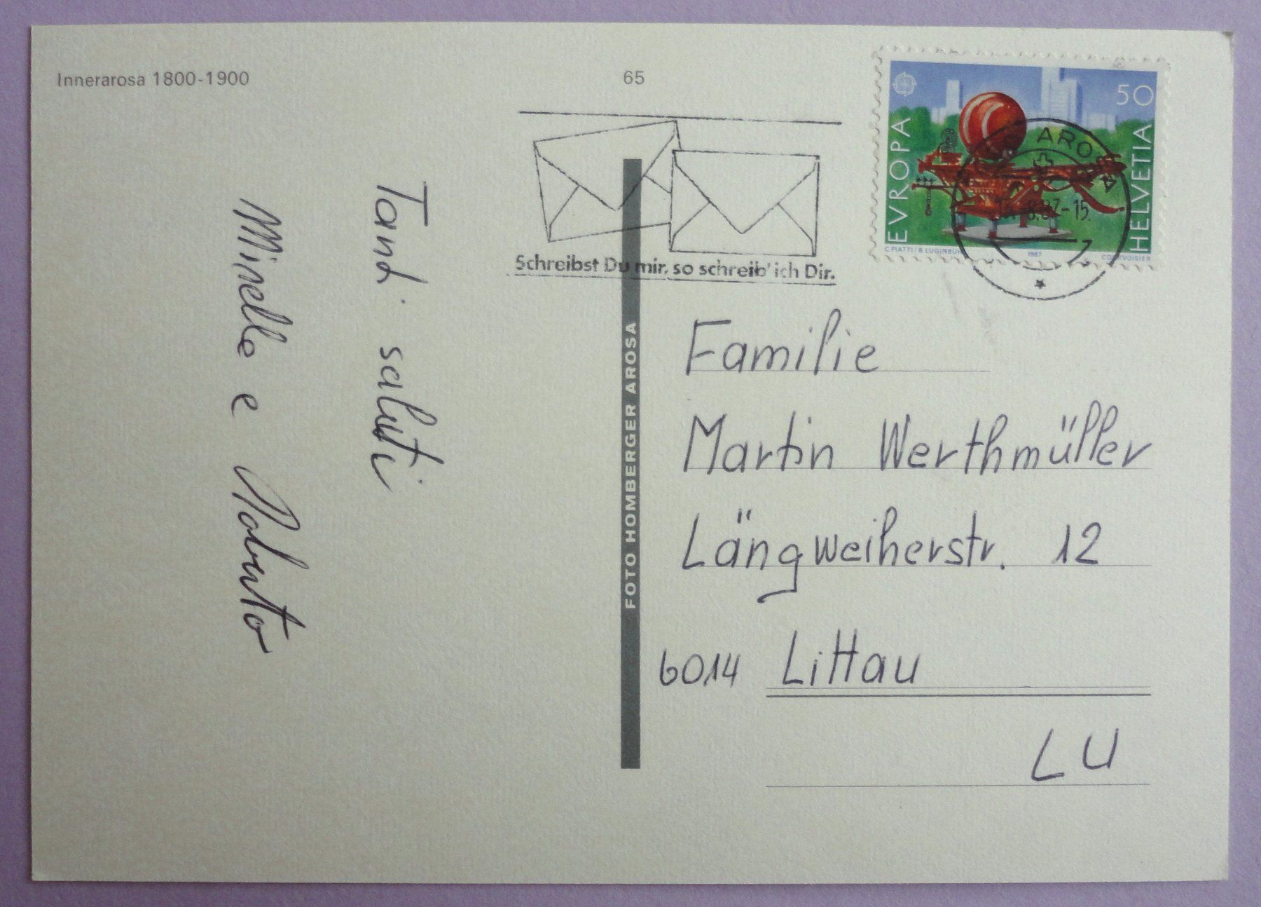 Cartes postales: Innerarosa – D'occasion à Fétigny par Billy2miny 1