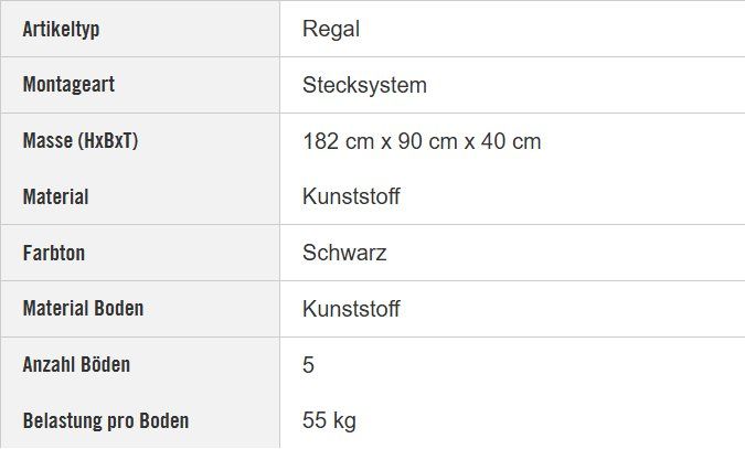Keter Scaffali: Kunststoffregal Keter 4 Stk. – Usato da Baar venduto da Alya2009 2