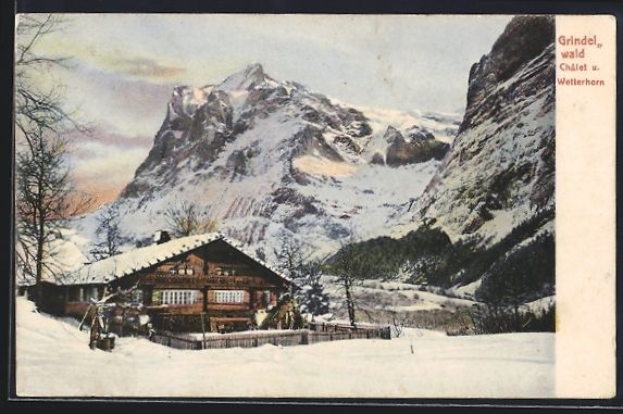 Cartoline postali: Grindelwald, Chalet und Winterhorn im Sc – Usato da Berlin venduto da bartko-reher