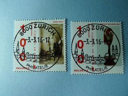 2016 Sondermarken 100 Jahre Dada ET Voll 1583-1584 ORT ZH