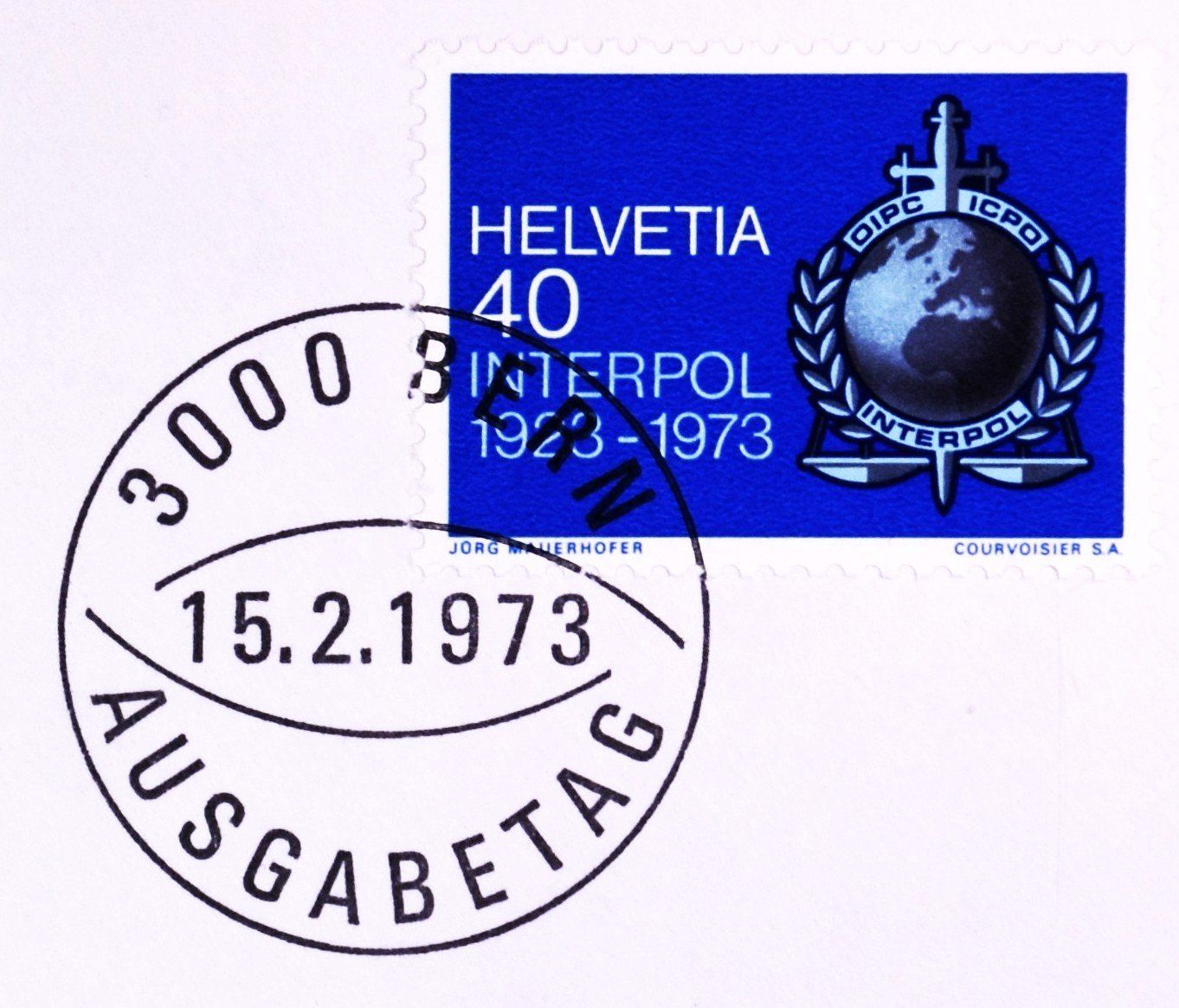 Tutti i francobolli: 1973 / ERSTTAGSUMSCHLAG / SONDERPOSTMARKEN / INTERPOL – Usato da Luzern venduto da piro12 3