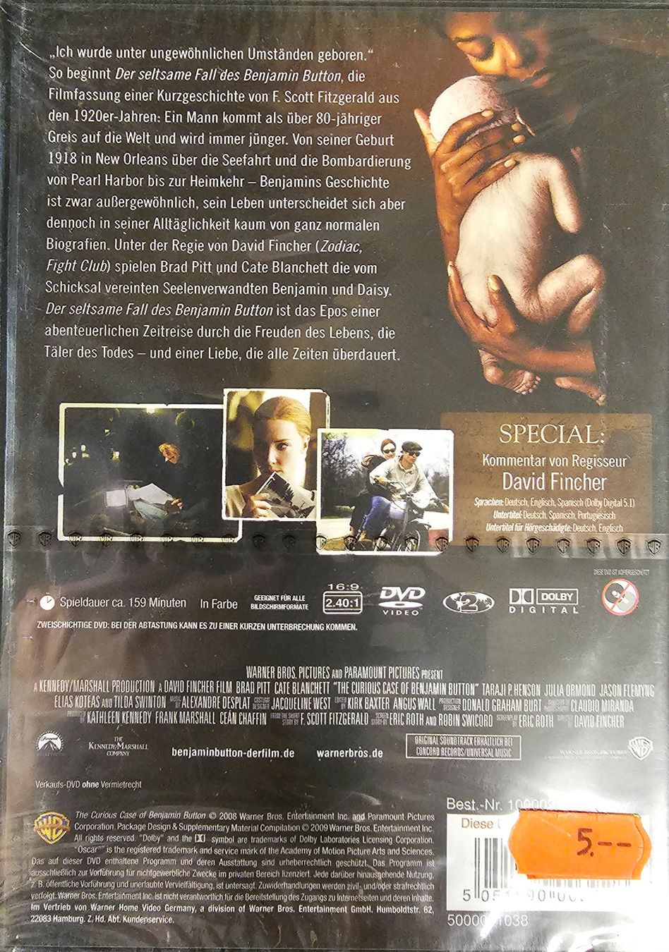 Alle DVDs: Der seltsame Fall des Benjamin Button – Neu und originalverpackt aus Wahlen b. Laufen von Cg10 1