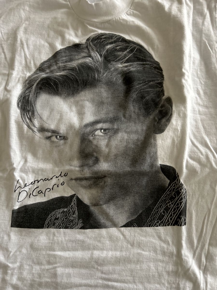T-Shirts: Weisses T-Shirt Leonardo DiCaprio – Gebraucht aus Siebnen von schnell05 1
