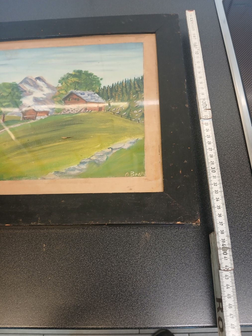 Gemälde: Gemälde von O. Brah: Idyllische Schweizer Berglandschaft! – Gebraucht aus Langenthal von Egro50 1