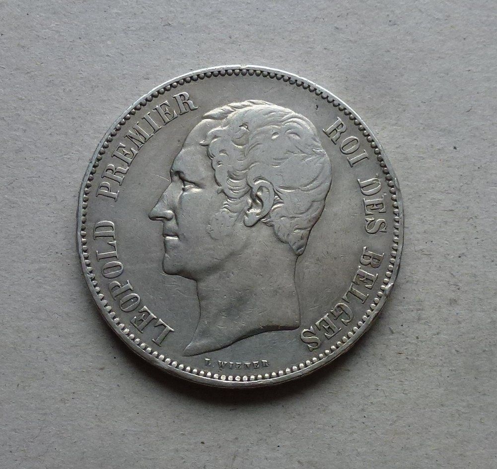 Alle Münzen: Belgien ++ 5 Francs 1853 – Gebraucht aus Walkringen von Casablanca777