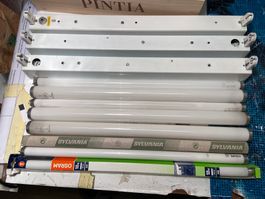 3 Leuchstoffröhren Fassungen/Lampen plus 8 Röhren 60cm