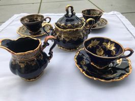 3 Tasses, sucrier, pot lait/3 Tassen, Zuckerdose, Milchkrug