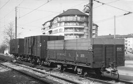 Lausanne (VD) TL Güterwagen Bahnhof Sébeillon foto 14 x 9