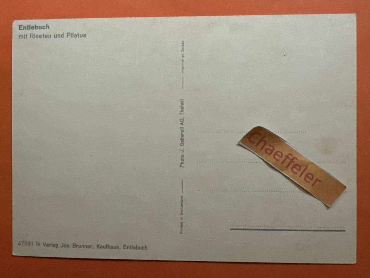 Cartoline postali: Entlebuch mit Riseten und Pilatus. – Usato da Zürich venduto da Chaeffeler 1