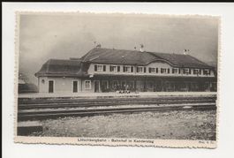 AK ca. 1940 Lötschbergbahn Bahnhof in Kandersteg