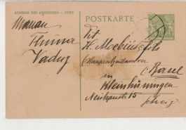 Liechtenstein Ganzsache n Basel 1922