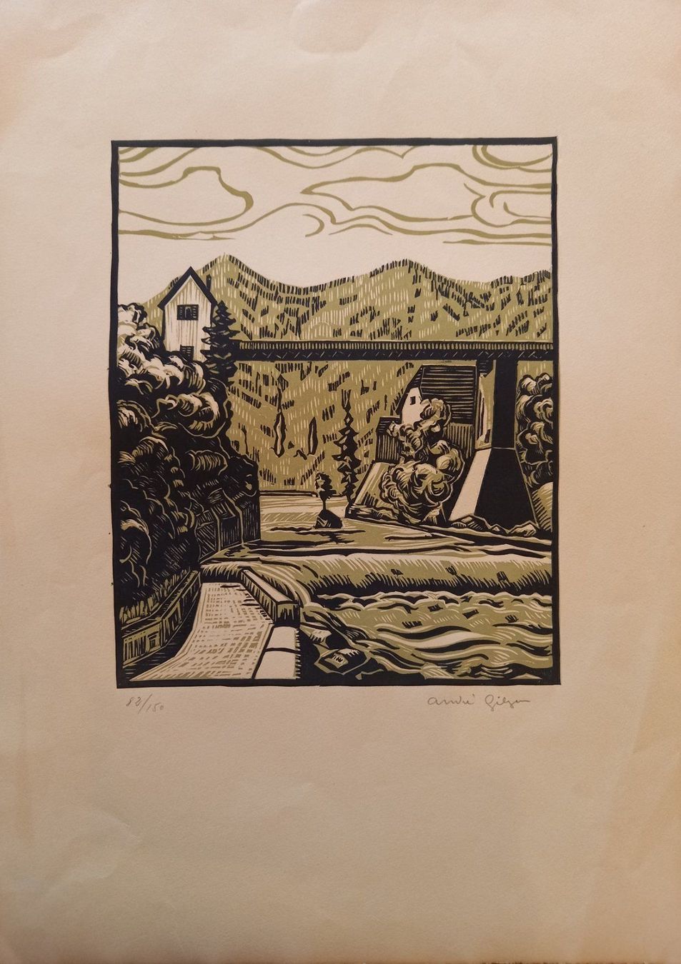 Incisioni: belle gravure originale, moulin – Usato da Lausanne venduto da leneko