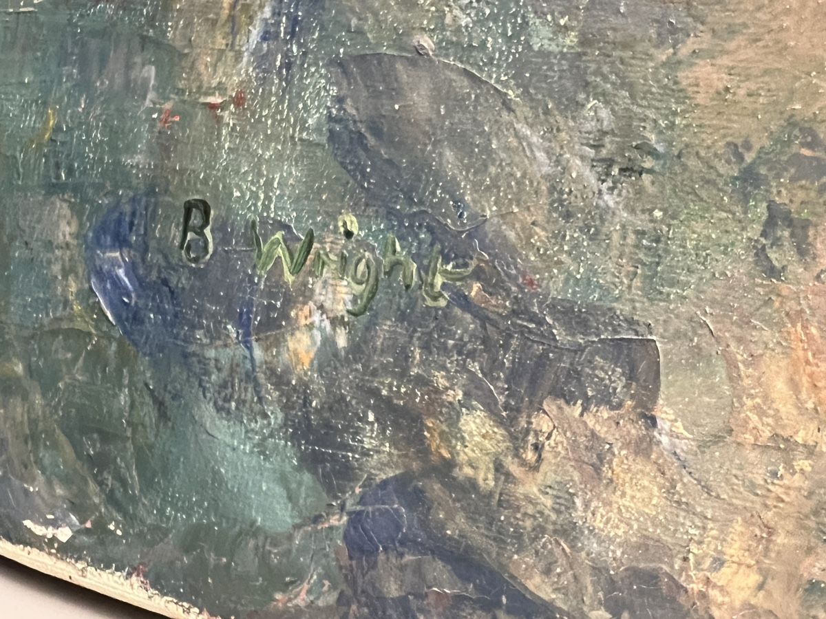 Gemälde: HUILE SUR TOILE SIGNÉE B WRIGTH DATÉE 1978 – Gebraucht aus Genève von Qanil77 5