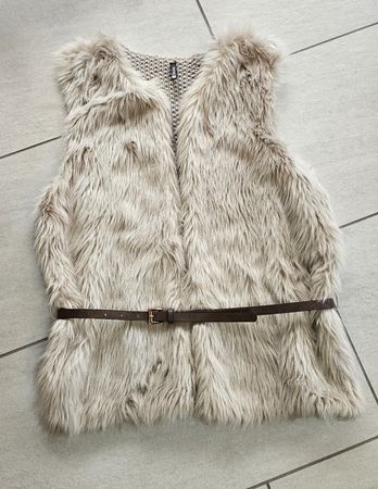 Kunstfell Weste / Gilet Grösse M