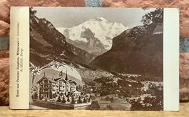 Werbe AK HOTEL & PENSION Jungfrau Wilderswil Berner Oberland
