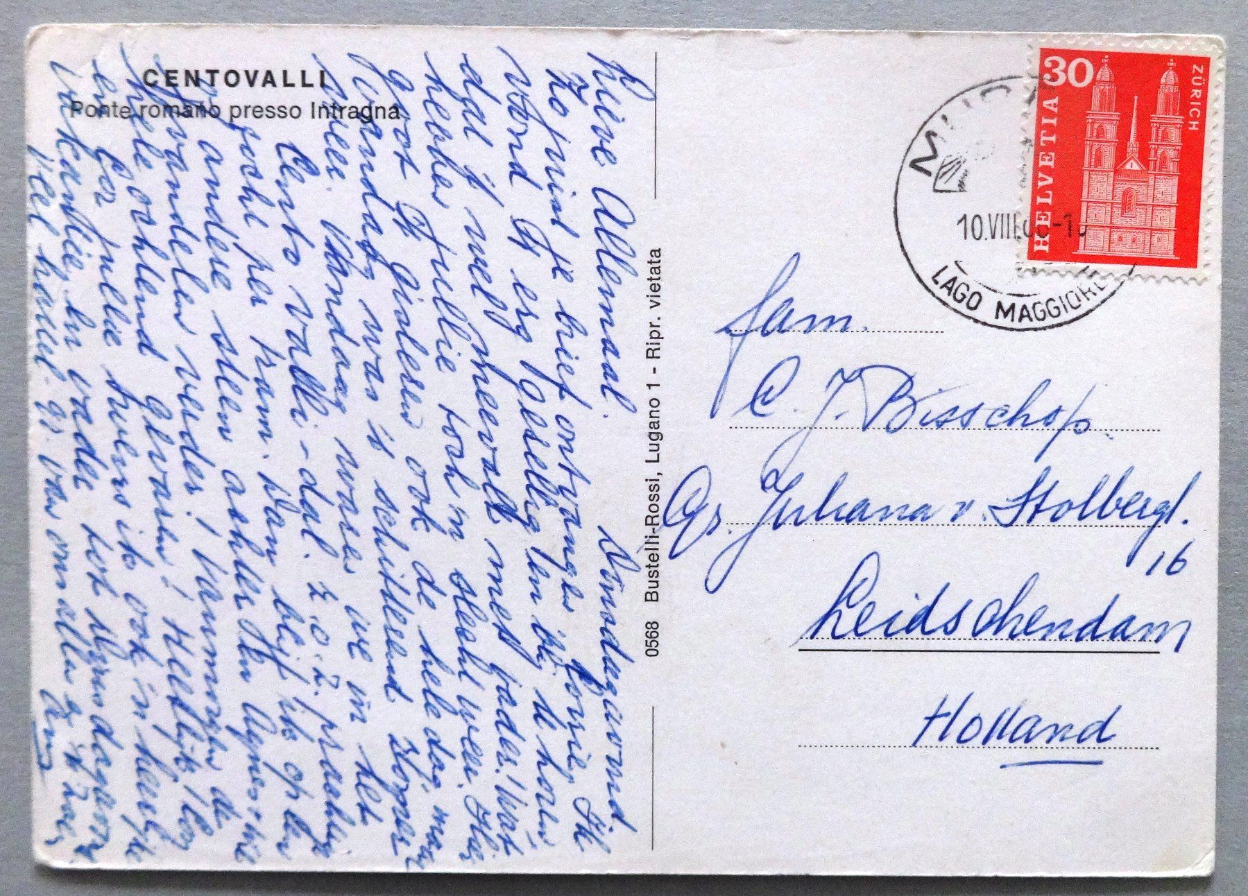 Cartoline postali: Centovalli - Ponte Romano presso Intragna – Difettoso da Fétigny venduto da Billy2miny 1