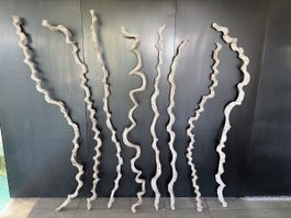 8 Lianen Holzstäbe spiral * Jungle Liana Vine Natur Deko Lot
