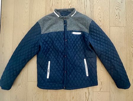 Steppjacke Herren dunkelblau-grau - guter Zustand!