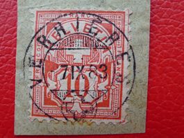 1883, Ziffermuster: Nr.61A von VERRIERES (sauberer Voll-O) !
