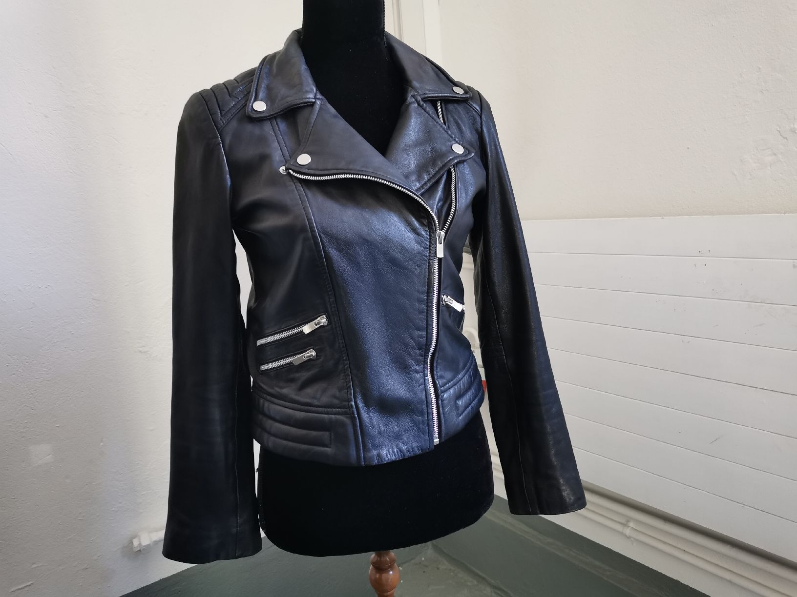Giacche: Superschöne Lederjacke S Cortefiel Bikerjacke – Nuovo (secondo la descrizione) da Berneck venduto da inamoktal 4