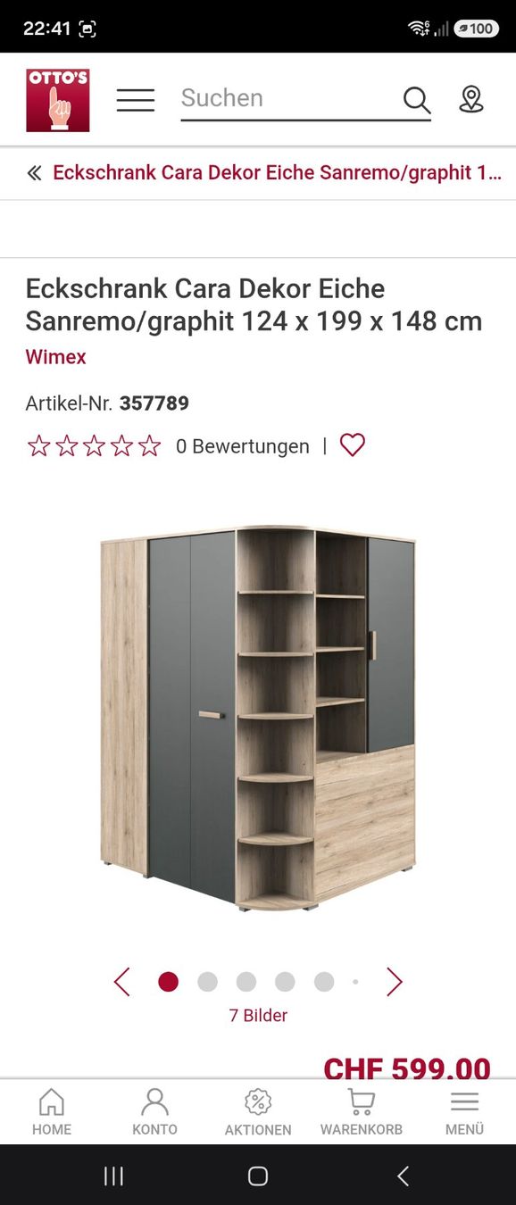 Armadi: begehbarer Eckschrank – Usato da Brüttisellen venduto da Miralaurea 1