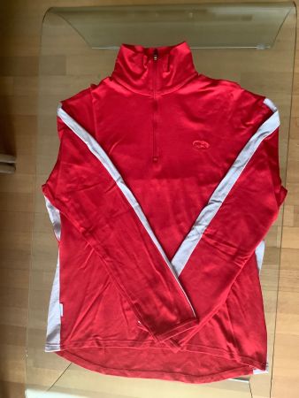 Icebreaker Shirt half zip rot man XL, warm 260