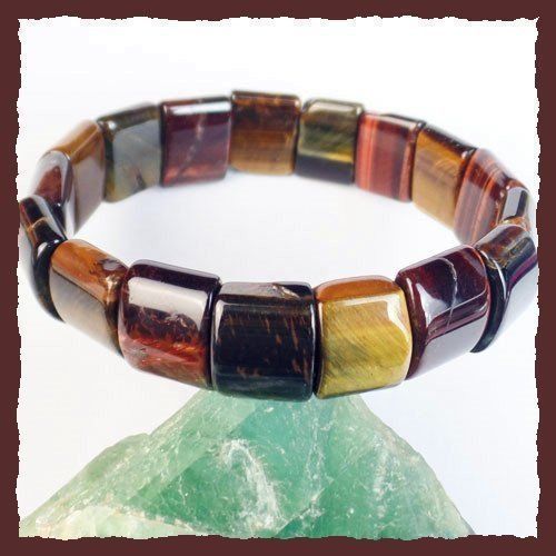 Bracciali & Braccialetti: Tigeraugen Edelstein Stretch Armband – Nuovo e nell'imballaggio originale da Oberglatt ZH venduto da Goldfee1