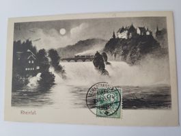Ansichtskarte Rheinfall mit Schloss Laufen CH 1905 RZ